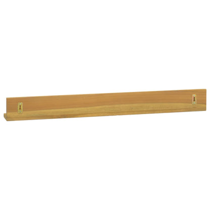 Vägghyllor 2 st 90x10x10 cm massivt teakträ