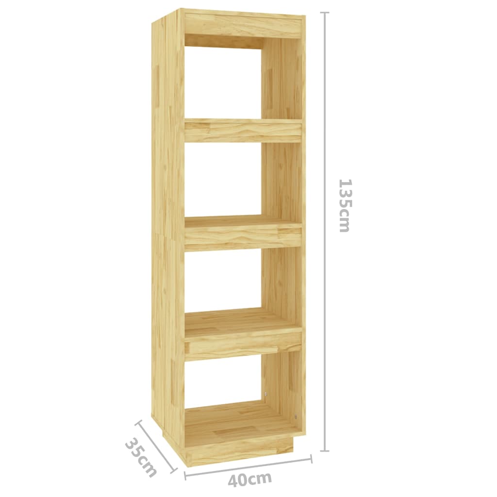 Bokhylla/rumsavdelare 40x35x135 cm massiv furu