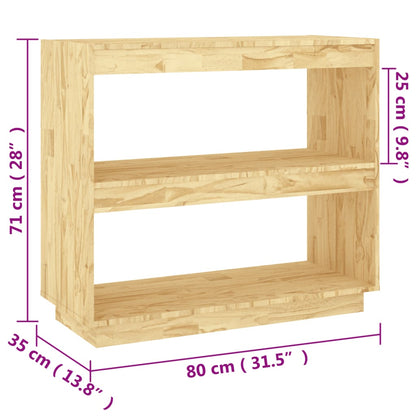 Bokhylla 80x35x71 cm massiv furu