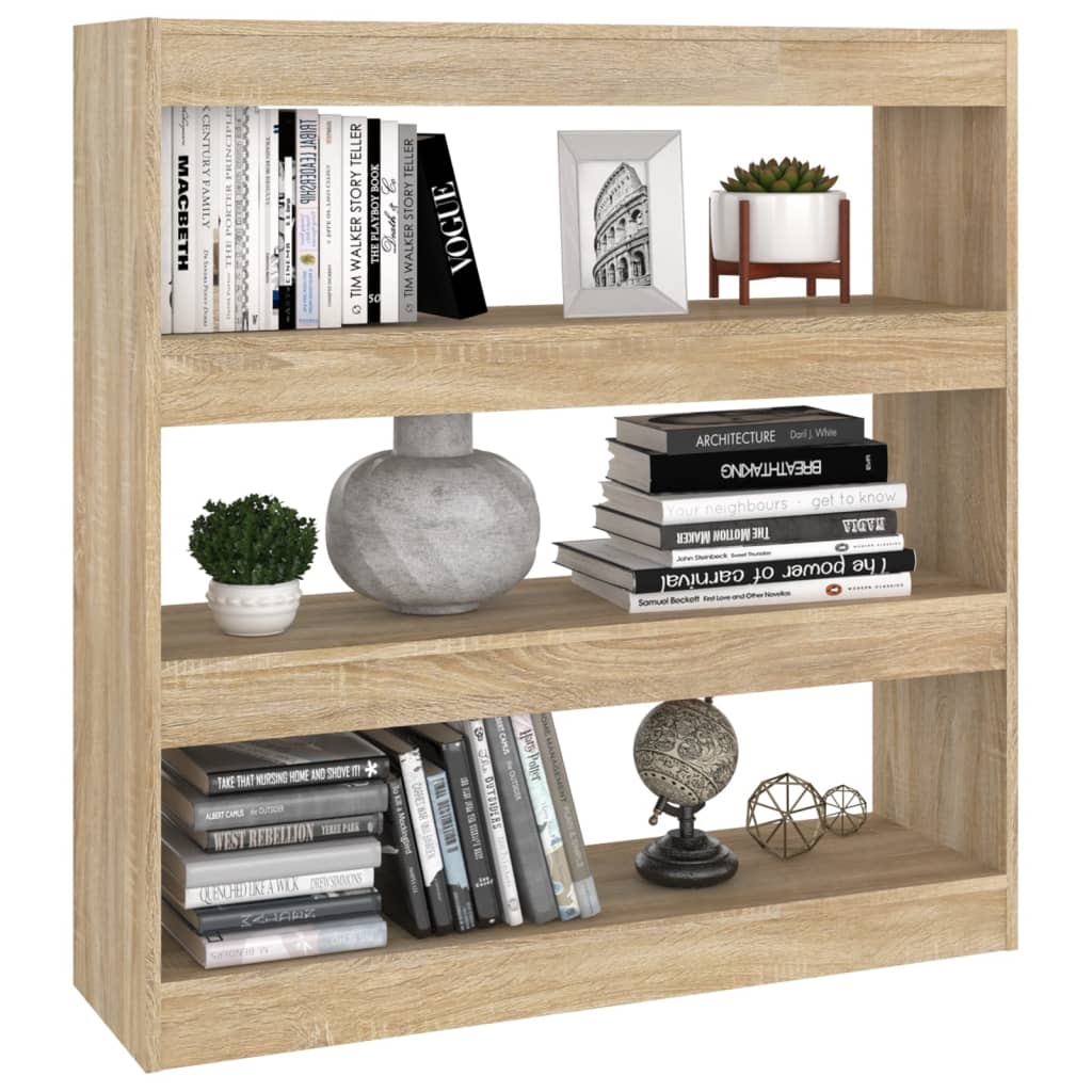 Bokhylla/Rumsavdelare sonoma-ek 100x30x103 cm