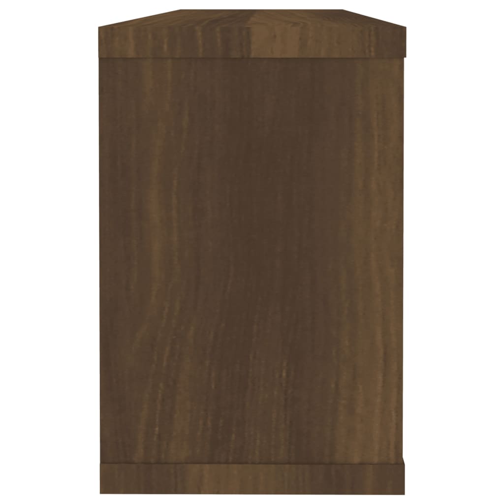Vägghyllor 6 st brun ek 60x15x23 cm konstruerat trä