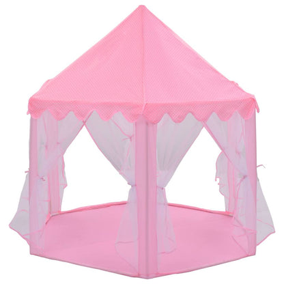 Prinsesstält med 250 bollar rosa 133x140 cm