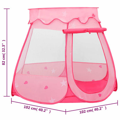 Lektält med 250 bollar Rosa 102x102x82 cm