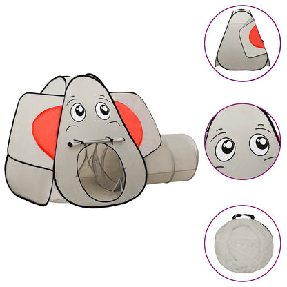 Lektält elefant grå med 250 bollar 174x86x101 cm