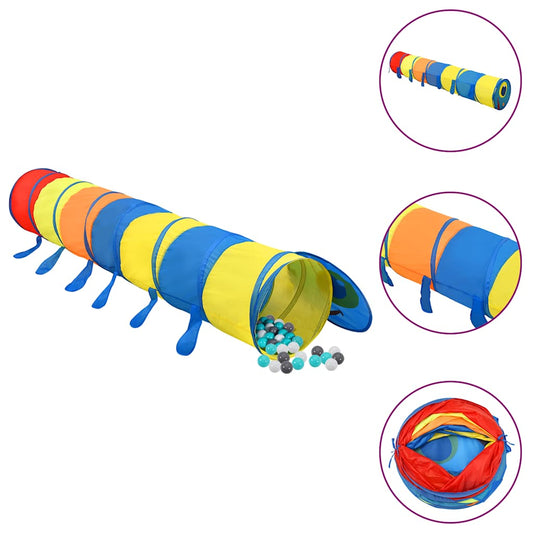 Lektunnel med 250 bollar flerfärgad 245 cm polyester