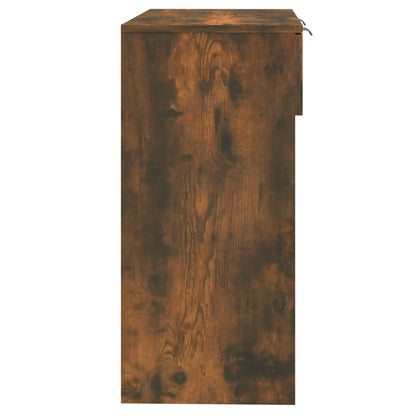 Avlastningsbord rökfärgad ek 90x36x75 cm konstruerat trä