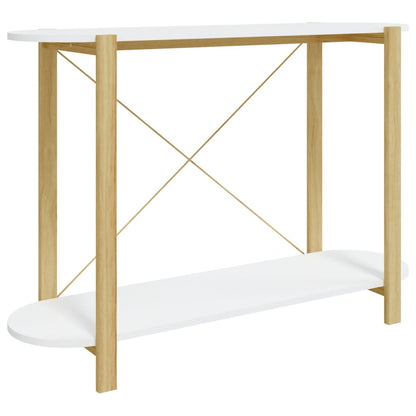 Konsolbord vit 110x38x75 cm konstruerat trä