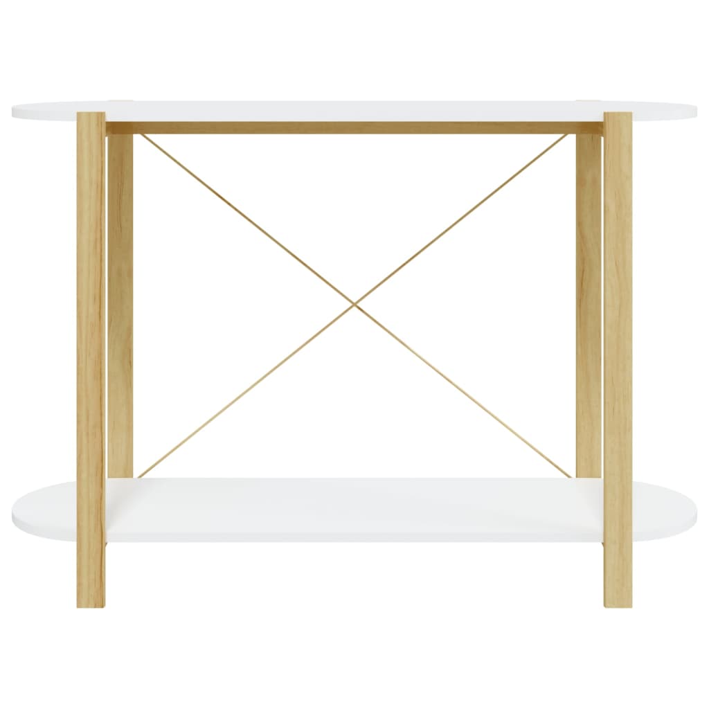 Konsolbord vit 110x38x75 cm konstruerat trä