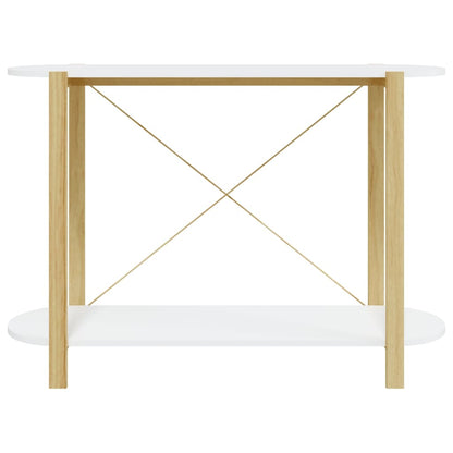 Konsolbord vit 110x38x75 cm konstruerat trä