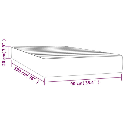 Pocketresårmadrass svart 90x190x20 cm tyg