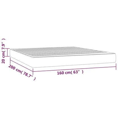 Pocketresårmadrass svart 160x200x20 cm tyg