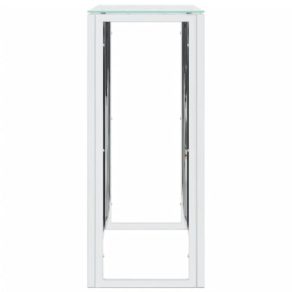 Avlastningsbord 110x30x70 cm rostfritt stål och glas
