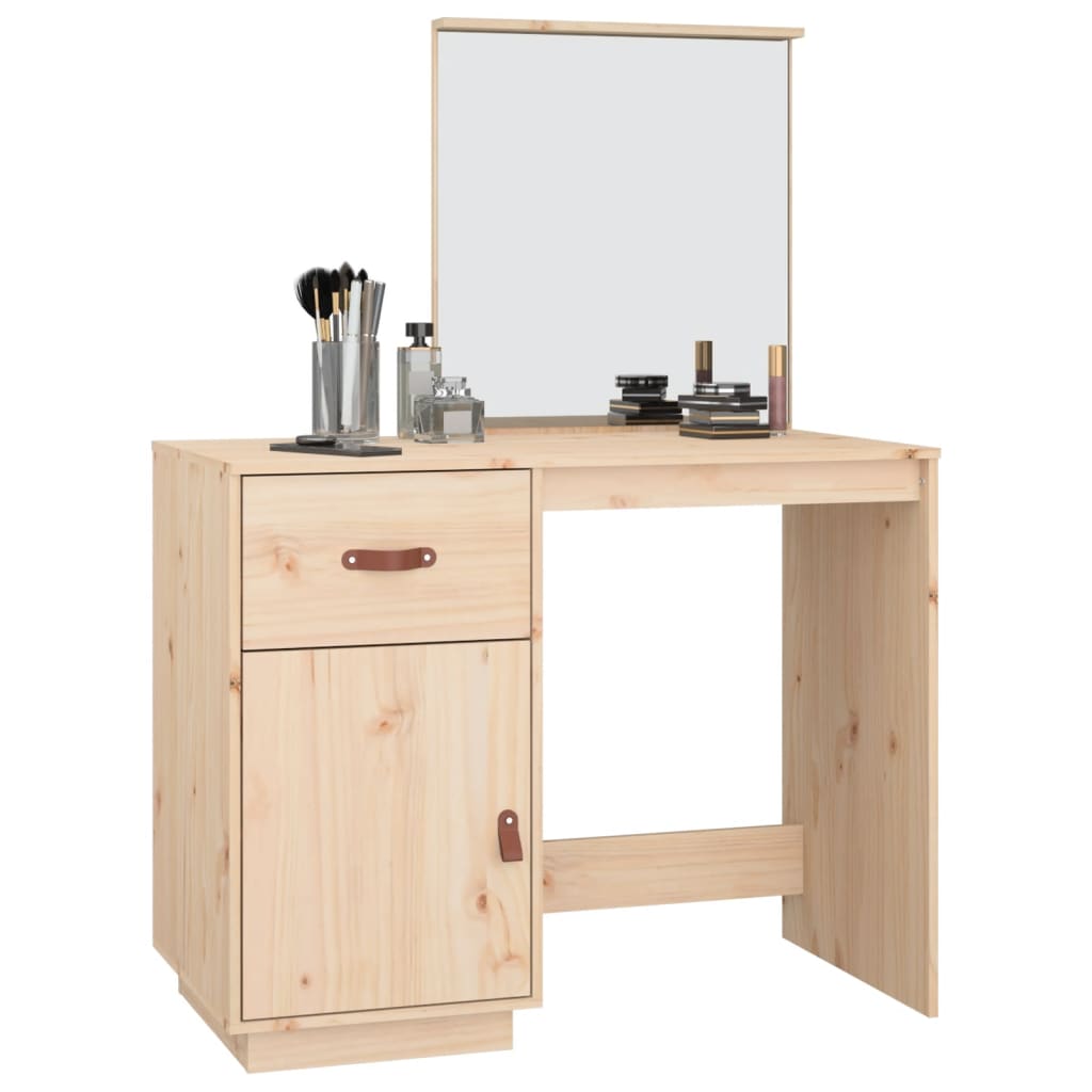 Sminkbord 95x50x134 cm massiv furu