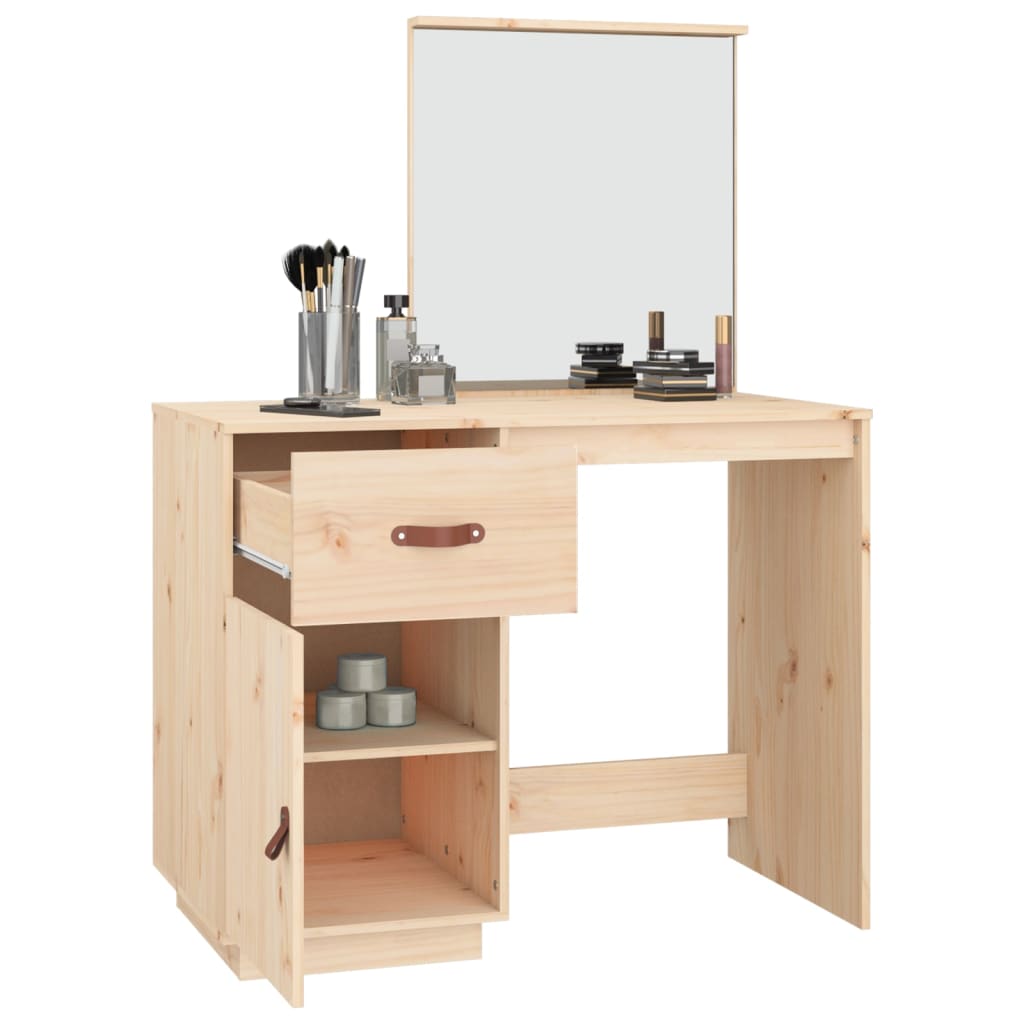Sminkbord 95x50x134 cm massiv furu