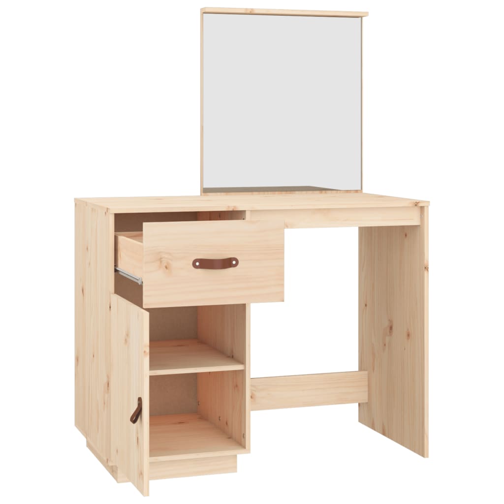 Sminkbord 95x50x134 cm massiv furu