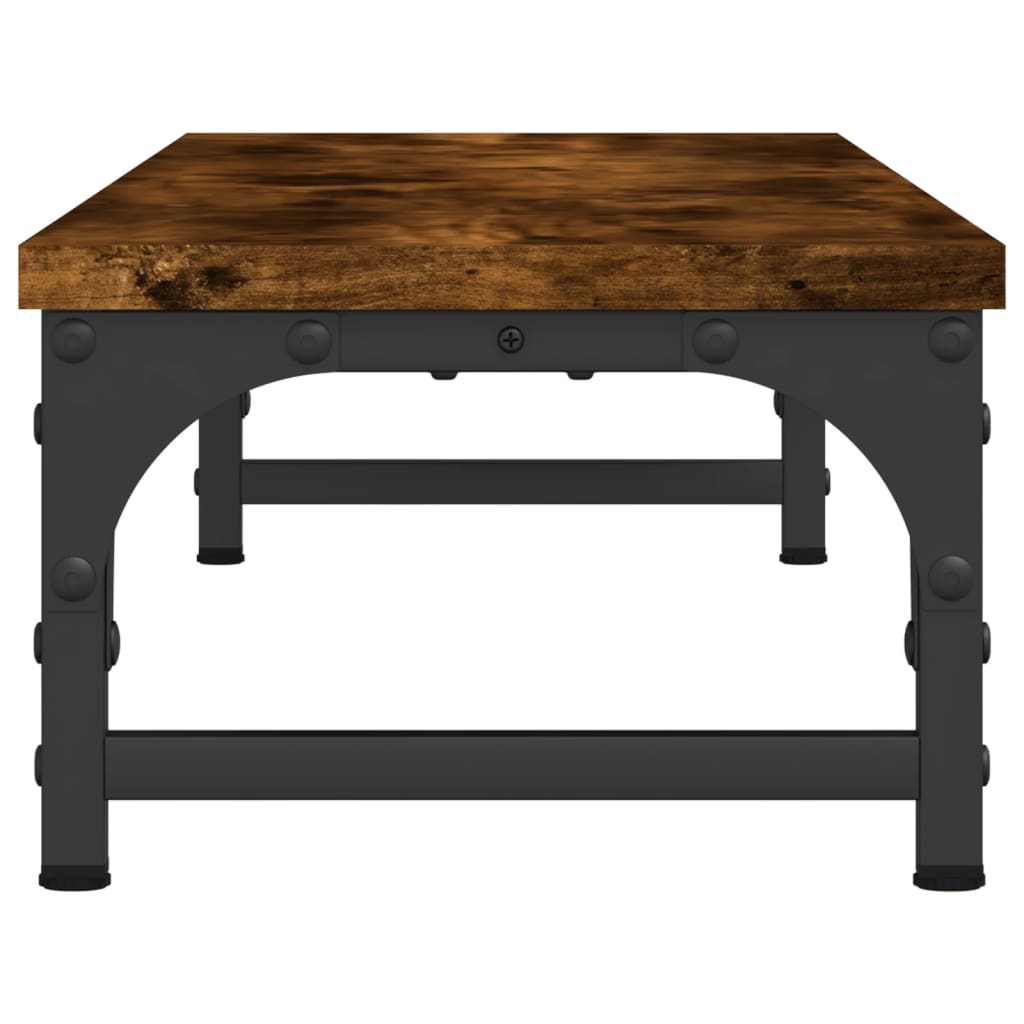 Skärmställ rökfärgad ek 85x23x15,5 cm konstruerat trä