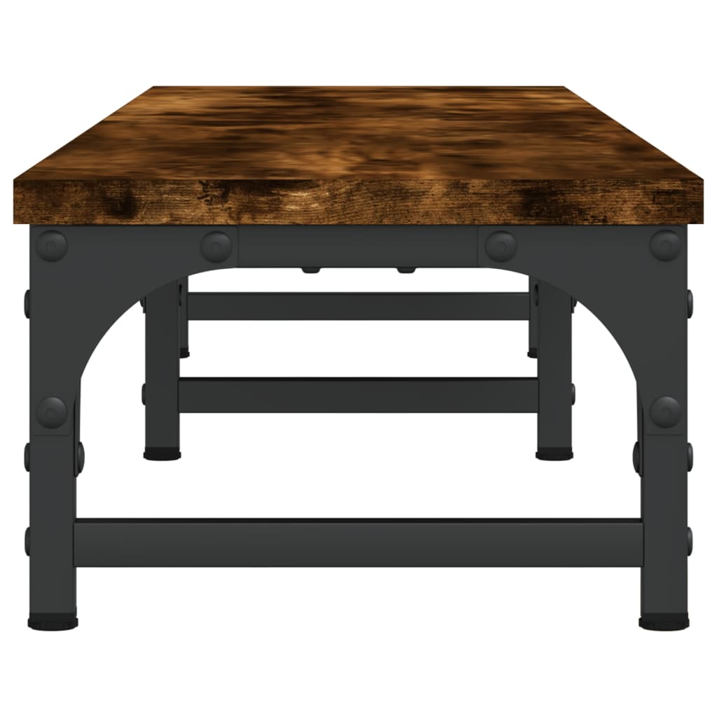 Skärmställ rökfärgad ek 105x23x15,5 cm konstruerat trä