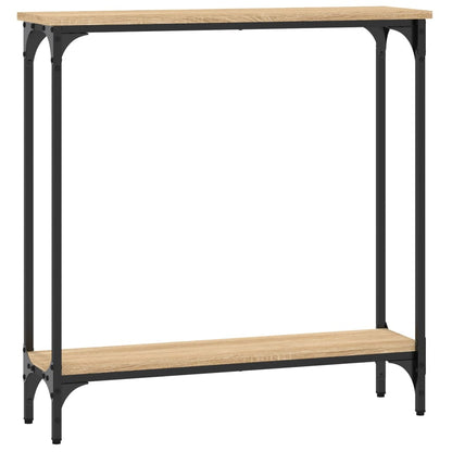 Avlastningsbord sonoma-ek 75x22,5x75 cm konstruerat trä