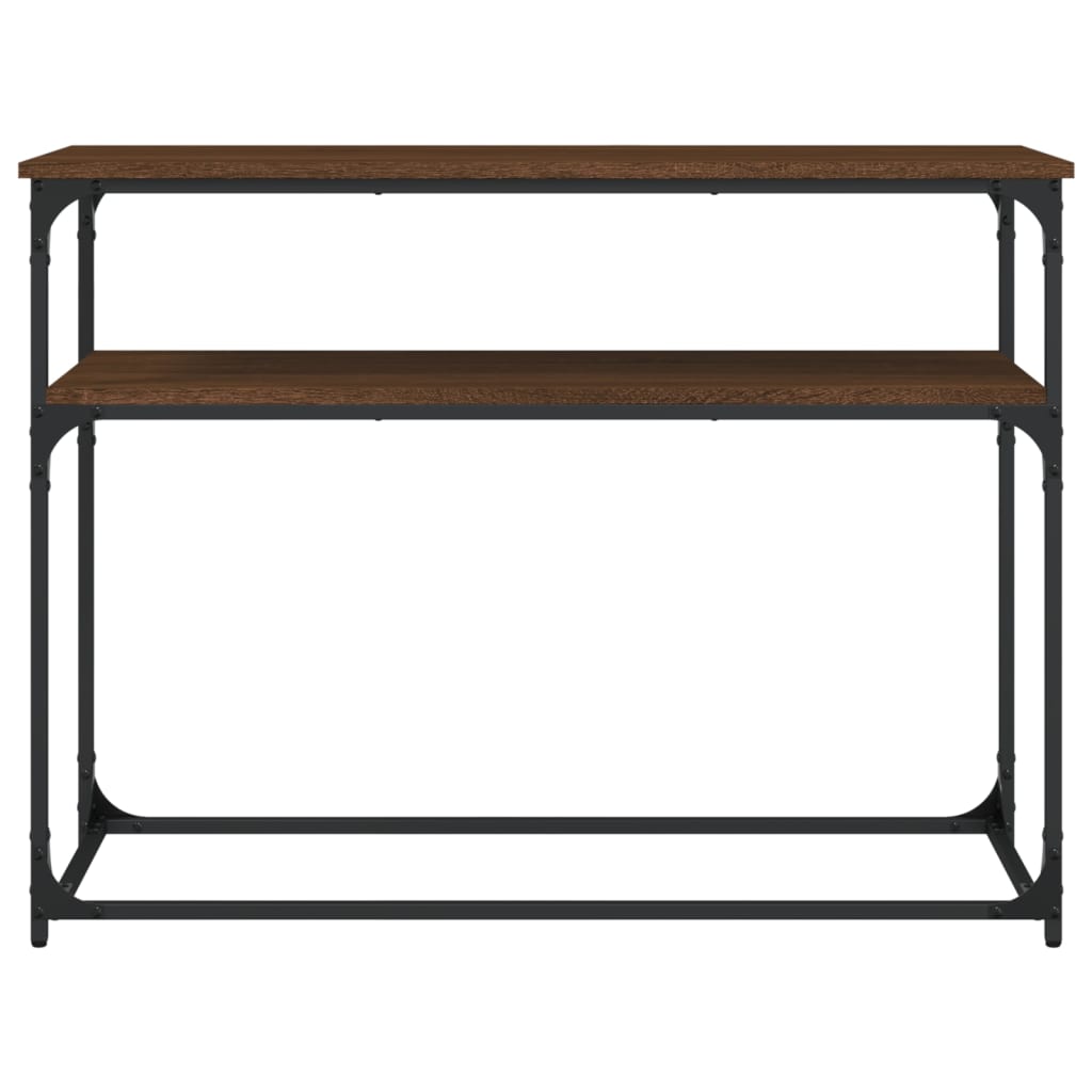 Avlastningsbord brun ek 100x35,5x75 cm konstruerat trä