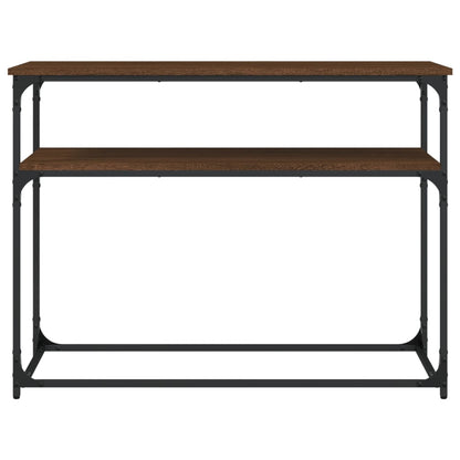Avlastningsbord brun ek 100x35,5x75 cm konstruerat trä