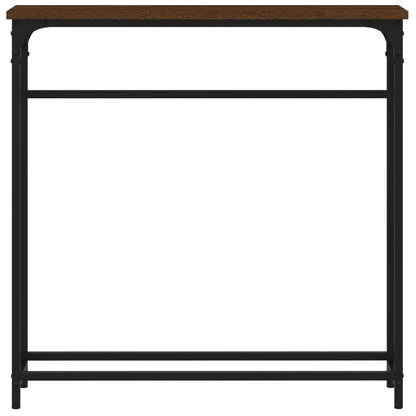 Avlastningsbord brun ek 75x19,5x75 cm konstruerat trä