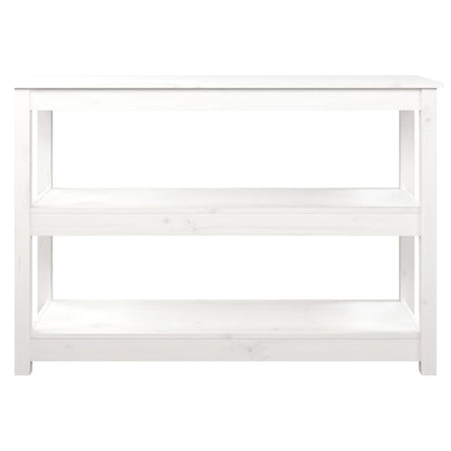 Konsolbord vit 110x40x74 cm massiv furu