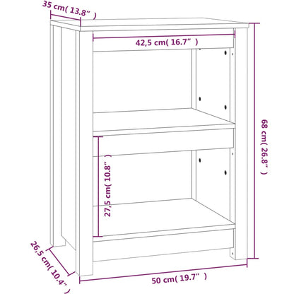 Bokhylla honungsbrun 50x35x68 cm massiv furu