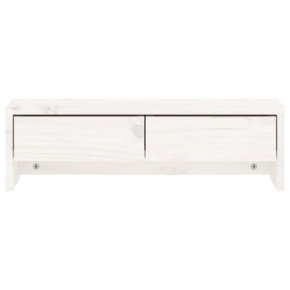 Skärmställ vit 50x27x15 cm massiv furu