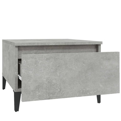 Sidobord betonggrå 50x46x35 cm konstruerat trä