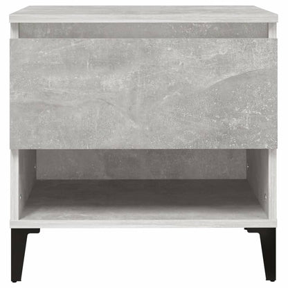 Sidobord betonggrå 50x46x50 cm konstruerat trä