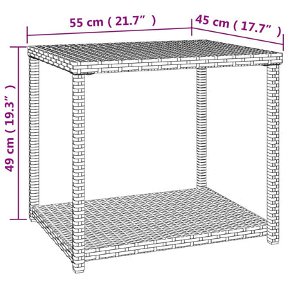 Sidobord svart 55x45x49 cm konstrotting