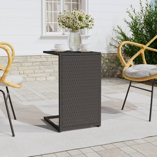 C-sidobord svart 40x35x60 cm konstrotting