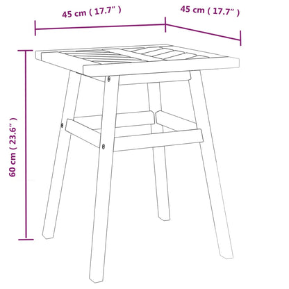 Sidobord 45x45x60 cm massivt akaciaträ