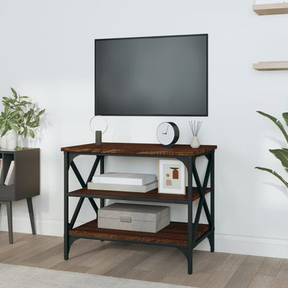 Tv-bänk brun ek 60x40x50 cm konstruerat trä