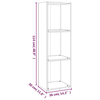 Bokhylla/tv-bänk rökfärgad ek 36x30x114 cm konstruerat trä