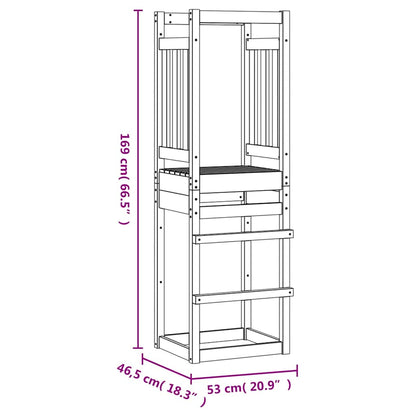 Lektorn 53x46,5x169 cm massiv furu