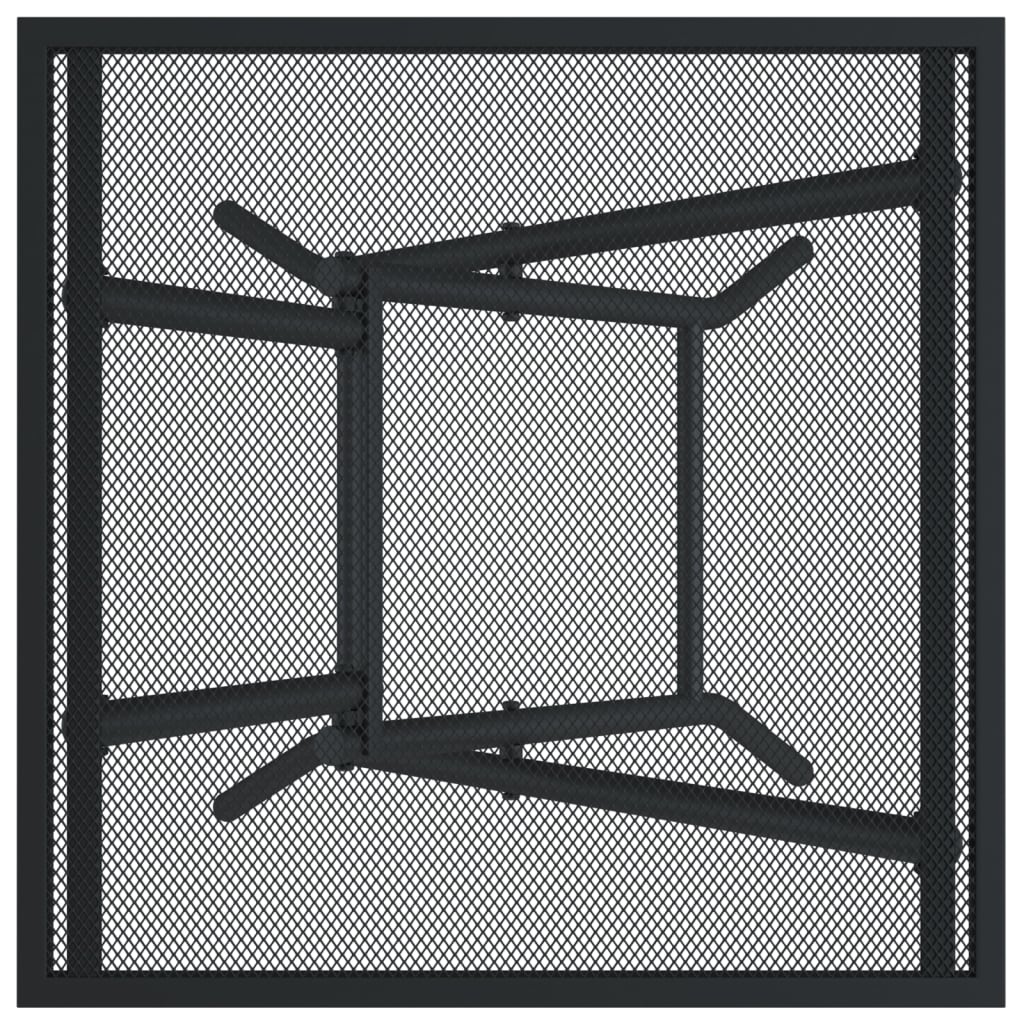 Trädgårdsbord hopfällbart antracit 50x50x72 cm stålnät