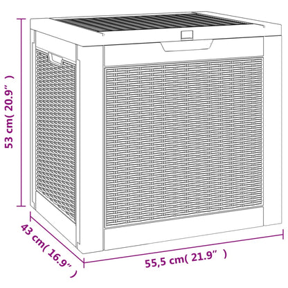 Dynbox ljusbrun 55,5x43x53 cm polypropen