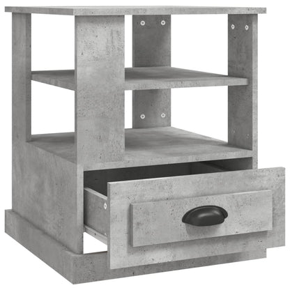 Sidobord betonggrå 50x50x60 cm konstruerat trä