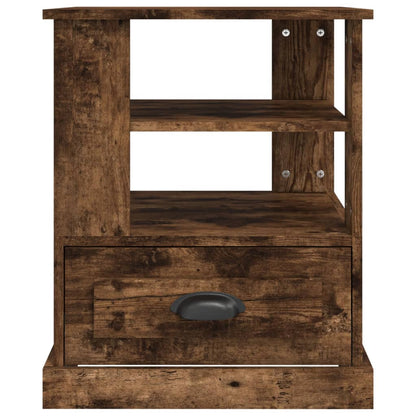 Soffbord rökfärgad ek 50x50x60 cm konstruerat trä
