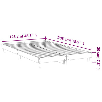 Sängram vit 120x200 cm konstruerat trä