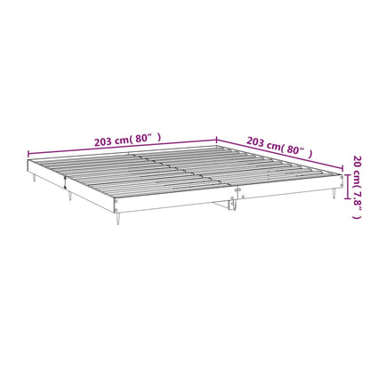 Sängram utan madrass Sonoma ek 200x200 cm konstruerat trä