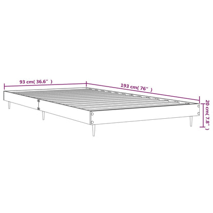 Sängram utan madrass sonoma-ek 90x190 cm konstruerad trä