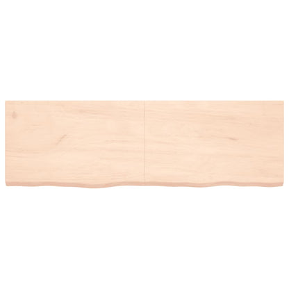 Bänkskiva för badrum 160x50x(2-4) cm obehandlat massivt trä