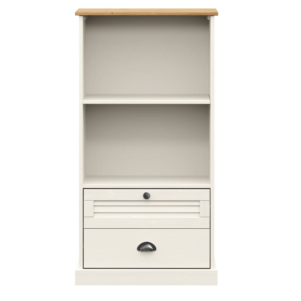 Bokhylla VIGO vit 60x35x114,5 cm massiv furu