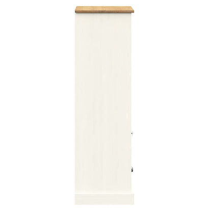 Bokhylla VIGO vit 60x35x114,5 cm massiv furu