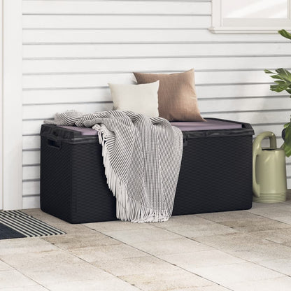 Dynbox med sittdyna antracit 350 l PP