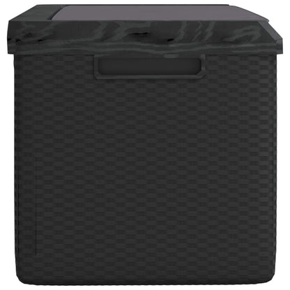 Dynbox med sittdyna antracit 350 l PP