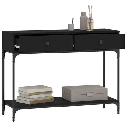 Konsolbord svart 100x34,5x75 cm konstruerat trä