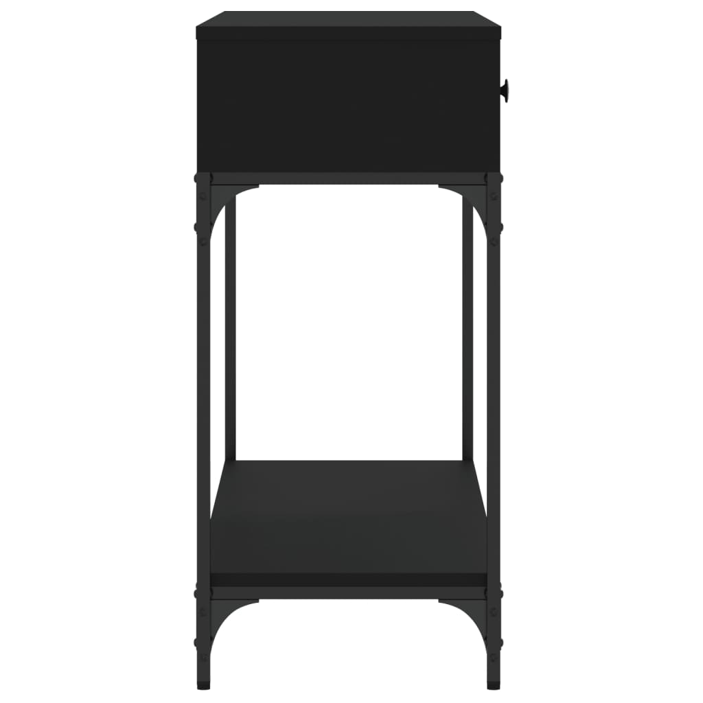 Konsolbord svart 100x34,5x75 cm konstruerat trä